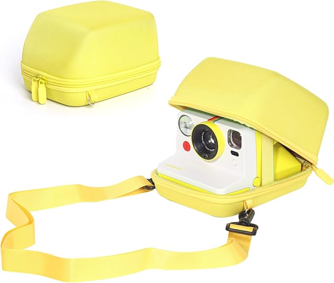 WOGOZAN Protective Case for Polaroid Now 2nd/3rd, Now+ Gen 2/3rd, I-Type, OneStep+, Onestep 2, FILP, Instant Film Camera - Hard Shell Camera Case with Adjustable Shoulder Strap (Yellow) (No Camera)