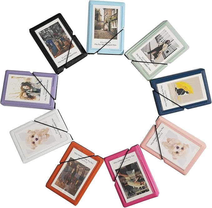 Mini Polaroid 2x3 Wallet Photo Album Book For 3 Inch Fujifilm Instax Mini 12 11 9 99 8 7+ 40 EVO Camera Film, HP Sprocket, K-pop Photocards (Antique Violet, 1 Pack)