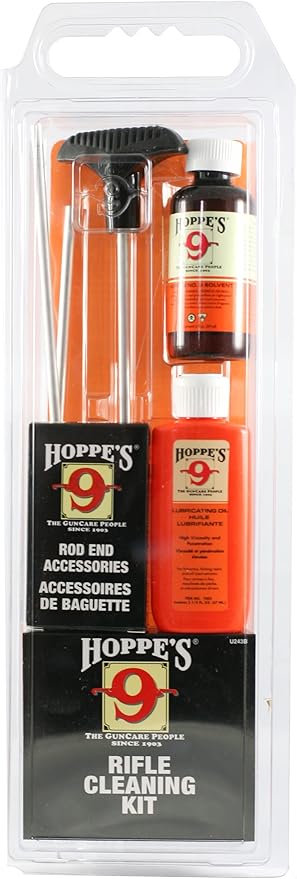 Hoppe'sHoppes, Clamshell Kit w/Aluminum Rod, 22,222,223,224,225 Cal