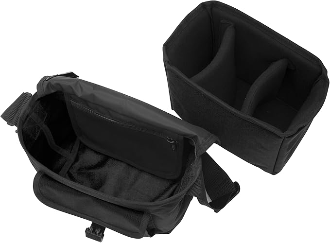 Manhattan Portage Aperture Camera Bag Water-Resistant DSLR & Tech Crossbody with Removable Padded Insert (Black)