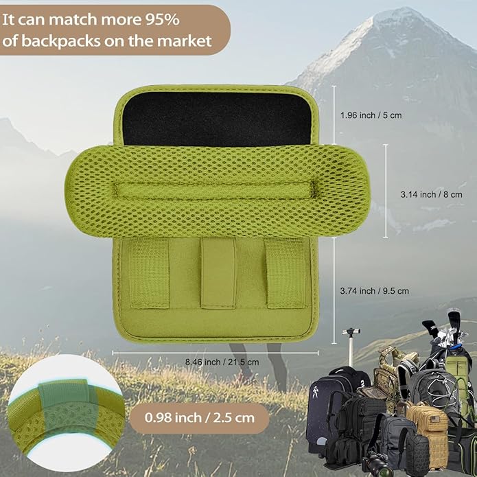 ZINMARK 2Pcs Thick Cushioned Shoulder Pads, Anti-Slip Design and Breathable Mesh Pads for Shoulder Strap,Soft and Comfortable