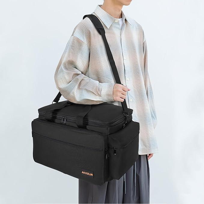 AKOZLIN Cable File Bag with Detachable Dividers for DJ Gear, Sound Instrument Accessories