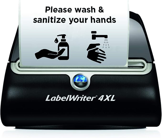 DYMO Authentic LW Extra-Large Shipping Labels for LabelWriter Label Printers, White, 4" x 6", 20 Rolls of 220 (4,400 Total)