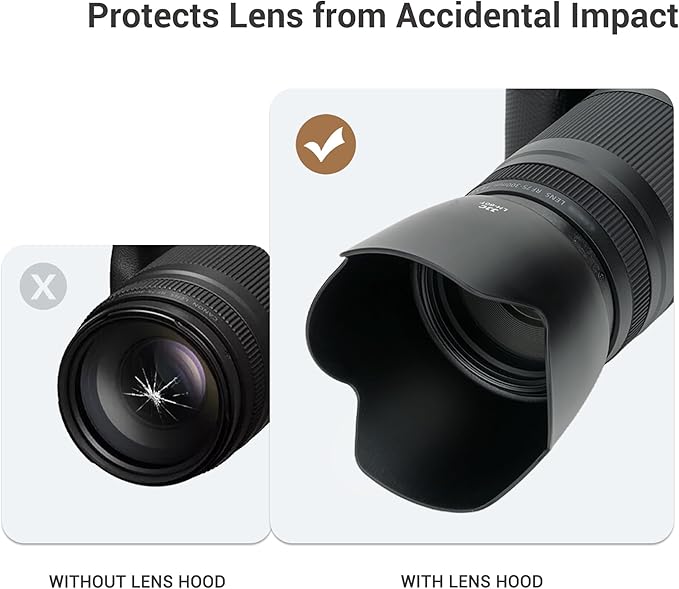 Reversible Flower ET-60 Lens Hood Shade Protector for Canon EF 75-300mm f/4-5.6 II III USM & RF 75-300mm f/4-5.6 & EF 90-300mm f/4.5-5.6 USM & EF-S 55-250mm F/4-5.6 is II On Rebel T8i T7i T7