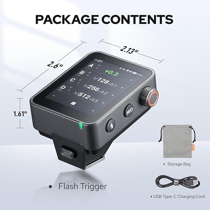 Godox X3 Pro S X3 PRO-S TTL Wireless Flash Trigger for Sony Camera, 2.4GHz LCD Touchscreen Flash Transmitter, Built-in Lithium Battery, X3 S Updated Version