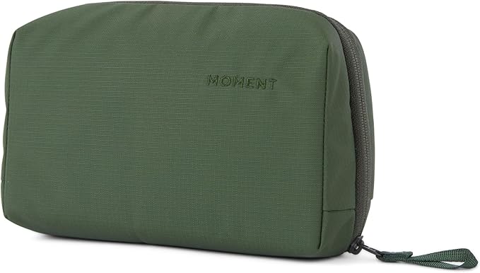 Moment Everything Tech Organizer – Water-Resistant Travel Pouch for Cables, Chargers & Accessories | Regular & Mini Sizes (Olive, Regular)