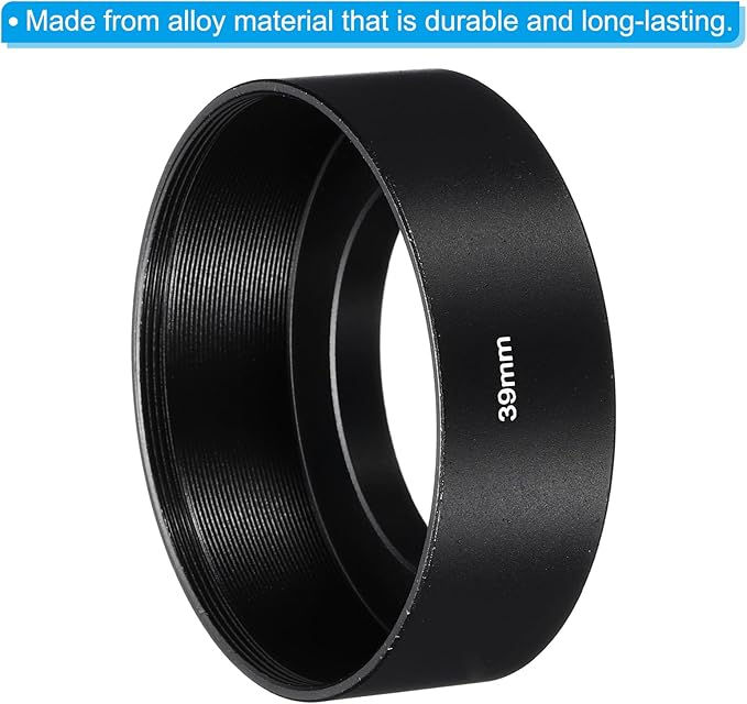 PATIKIL 39mm Lens Hood, Standard Focus Frosted Surface Anti-Reflective Inside Hood for Camera Lens, Black for Nikon, for Fujifilm, for Pentax, for Leica