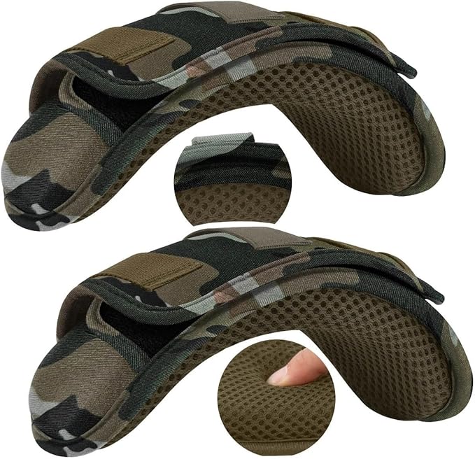 ZINZ 2-Pack Tactical Shoulder Pad, Ultra-Thick Comfort Cushion for Vest Straps, Backpacks, Breathable & Shock-Absorbing,Camouflage-Green