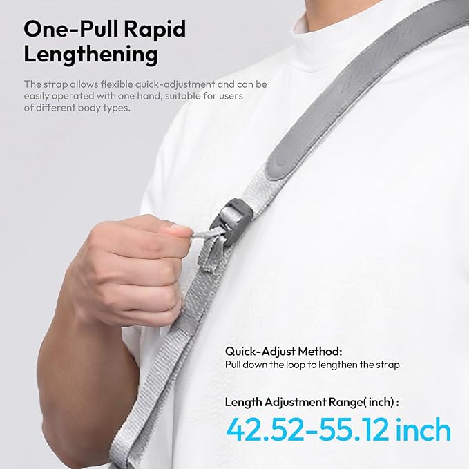ULANZI CSS1 U-Snap Camera Strap, 55In Quick Release Camera Shoulder Straps for Photographers with Safety Tether, 60kg Load Capacity, Soft Sling for DSLR Mirrorless Sony Canon Nikon Binoculars (Silver)