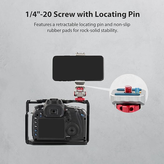 Came-TV Monitor Pan - tilt for DSLR, Mirrorless, Smartphone and Monitor - Universal, Aluminum Construction with Cold Shoe and Standard Threaded Holes(61010)