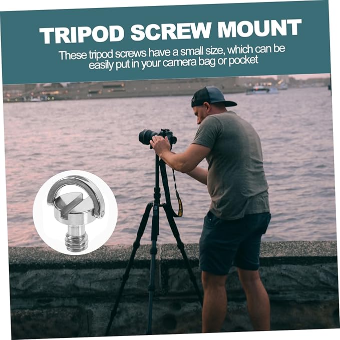 Generic 5pcs D-Ring Camera Screws Tripod Mounting Screws Quick Release Clamp for Camera Tripod