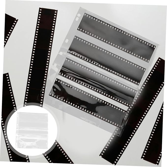 MERRYHAPY 10Pcs Heavy Duty Film Negative Bags Protective Pages for Archival Storage Document Holders Compatible with Standard Binders for Preserving Memories