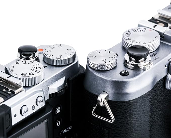 JJC 2-Pack Camera Soft Shutter Release Button for Fuji Fujifilm X-E5 X-M5 X-T50 X-T30 III II X-T20 X-T10 X Half X-T4 X-T3 X-T2 X-PRO3 X100VI X100V X100F X-E4 Sony RX1R II RX10 IV III Nikon Zf & More