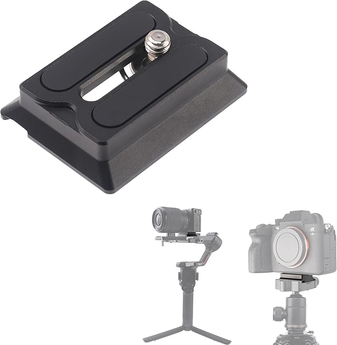 Fotga DSLR Camera Quick Release Plate for DJI Ronin RS 2 RSC 2 RS 3 Pro RS2 RSC2 RS3 RS3 Pro RS4 and RS4 Pro Gimbal Stabilizer,Compatible Arca Swiss Tripod Clamp