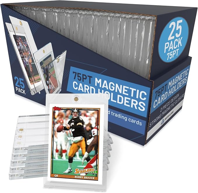 Premium 35PT - 360PT Magnetic Card Holder Case | Magnetic Trading Card Holder, Pro Sports, Football, Basketball, Baseball, MTG & TCG U-V Hard Protectors With Ultra Clear Design Display For Collectors.