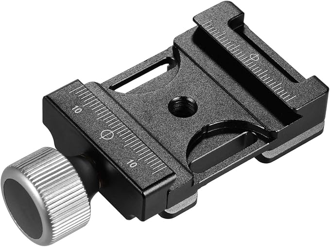 lvifloae 38mm Quick Release Plate Clamp Adapter Aluminum Screw Knob Clamp Compatible with Arca Swiss for DSLR Camera Tripod Ball Head Monopod Stabilizer