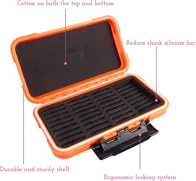 Micscrew 36 Slots Memory Card Case Orange with 36 Transparent Holders & 40 Writable Labels, SD Card Storage Case & Organizer for Camera Memory Cards