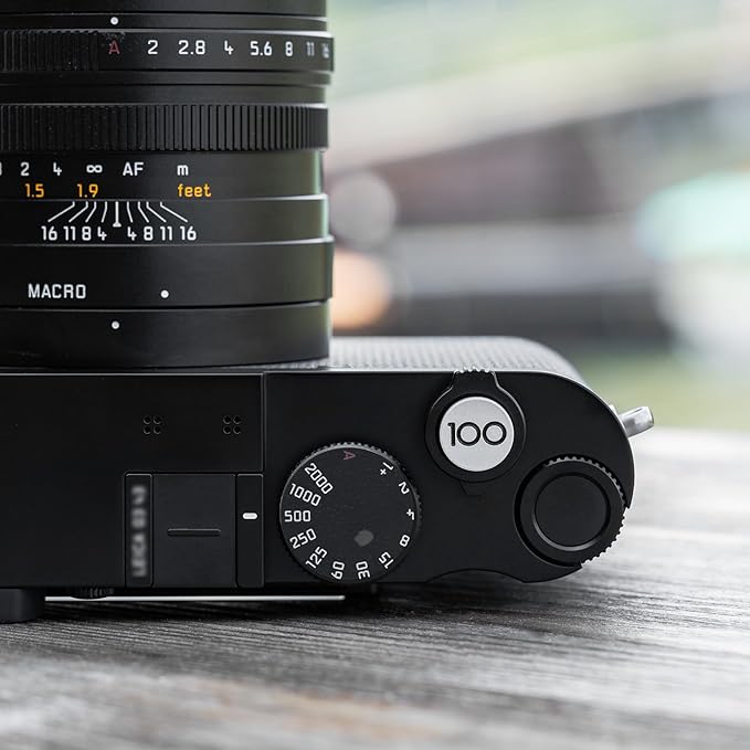JJC Camera Shutter Button for Leica Q3 Q3 43 Q2 Q Q-P Digital Cameras, Soft Shutter Release Button with '100' Imprint for Leica's 100 Anniversary, Comfortable & Precise Pressing