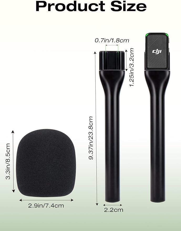 SUNMON Handheld Wireless Mic Stand for DJI Mic, Holder for DJI Mic 2, DJI Microphone Interview Handheld Mount Adapter for DJI Mic1/ 2