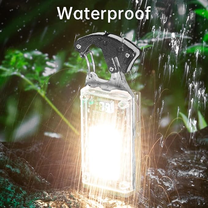 BY-J LED Small Flashlight, Keychain Light, COB Multi-Function Mini Work Light, 1000 Lumens Rechargeable, 8 Lighting Modes, Fire Starter, Seat Belt Cutter, Screwdriver, Green