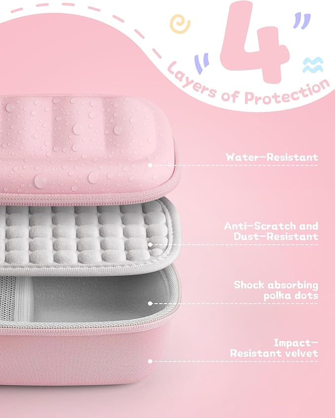Kids Camera Instant Print Case for ESOXOFFORE, Dylanto, Cimizi,DUDUDRAGON etc - Shockproof Protective Travel Storage Bag with Handle, Cute Gifts for Girls Boys