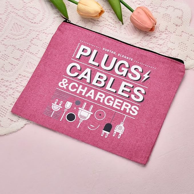 ShiQiao Spl Charging Cable Organizer Pouch for Travel Accessories Bag for Charging Cable Portable Organizer Bag Travel Toiletry Makeup Cosmetic Bags for Daughter Friend Christmas Birthday Gifts