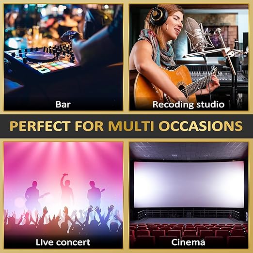 XLR Microphone Cable 100FT 4 Pack, Gold-Plated 3 Pin XLR Male to Female Balanced Mic Audio Cord, AL & OFC Dual Shielded Patch Cable for Speaker, Podcast, Mixer, Amplifier, Recording