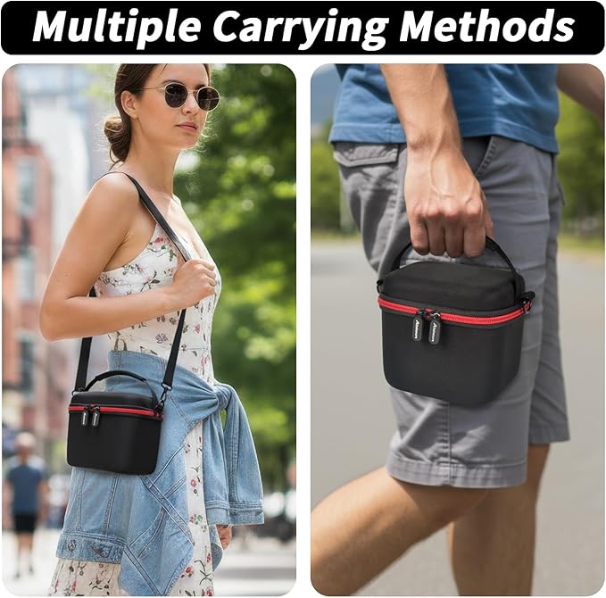 Camera Case for 2025 Upgraded 8K Digital Camera, Vertical Autofocus Vlogging Camera Storage Compatible with Duluvulu/ for XNSIAKXA/ for LIYTIFOR 88MP Cameras & Accessories with Shoulder Strap-Bag Only