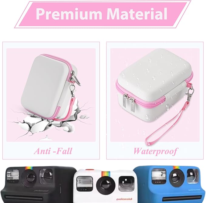 Case for Polaroid Go Gen 2/ PolaroidGo Mini Instant Camera, Travel Storage Bag for Polaroids Go Camera and Film Accessories (Whtie)