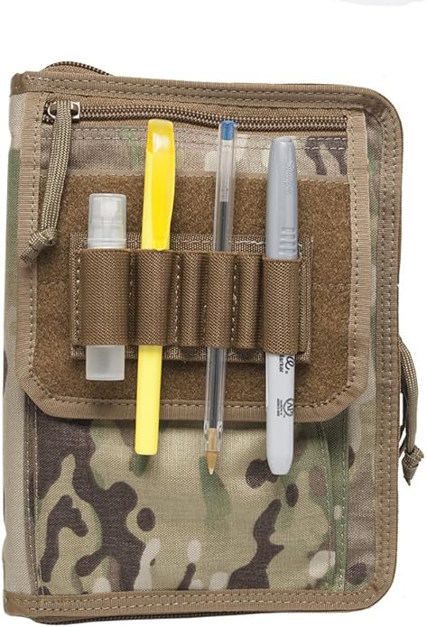 Tactical Notebook Covers | Field Data Cover System | Heavy Duty Zippered Organizer | Fits Notebooks 5” x 7.5” to 5.5” x 8.25"