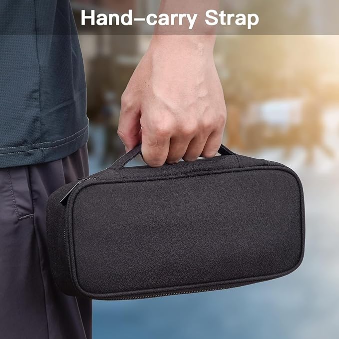 Cable Organizer Bag, Electronic Organizer Travel Case for Charger & Cords, Travel Accessories, Portable Power Bank (Black)