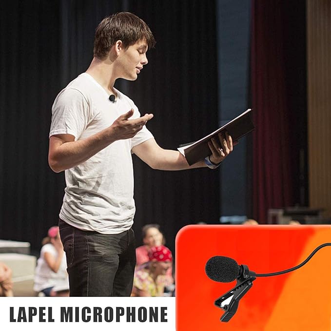 Lavalier Microphone Lapel Microphone Compatible with Shure Wireless Transmitter - Unidirectional Condenser Mic - Mini XLR TA4F Plug