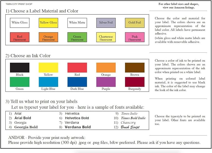 Printed Labels Rectangle 1" x 2" Custom Personalized Rolls, Quality Business Address Stickers, One Ink Color - (Made in The USA) (2000)