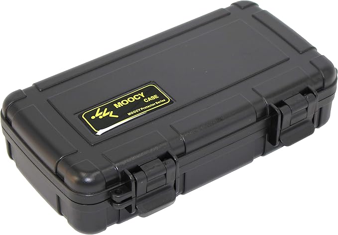 MOOCY 8" Small Hard Case with Pluck Foam Insert, 8.6 x 4.9 x 1.9 Inch - Protective Waterproof Plastic Tiny Box for Storage Medical item, Micro Tools - Lockable, Portable for Travel