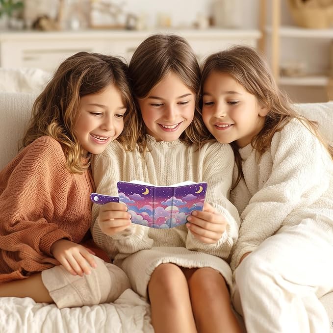 Lebrocoli Night Sky Moon Small Photos Album for 2x3 Inch Films, 56 Pockets Mini Cute Albums Book for Polaroid Fujifilm Instax Mini Instant Camera Printer, Kpop Photocard Pictures Binders Storage