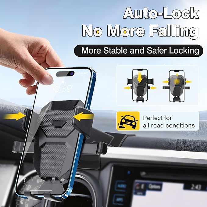 Car Phone Holder for 2016-2023 Toyota Tacoma 3rd Gen. Auto Accessories,Adjustable Air Vent Mount Holder, Ultra Stable Phone Stand for All Phones