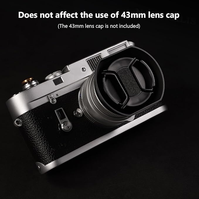 Haoge LH-ZV02MB Square Metal Lens Hood for Voigtlander Nokton 35mm f/1.4 II, 40mmF1.4 VM 50mm f1.5 II VM 28mm f1.5,Carl Zeiss 35mm f2 ZM,35mm f2.8 ZM, Planar T* 2/50 50mm f2 ZM Lens