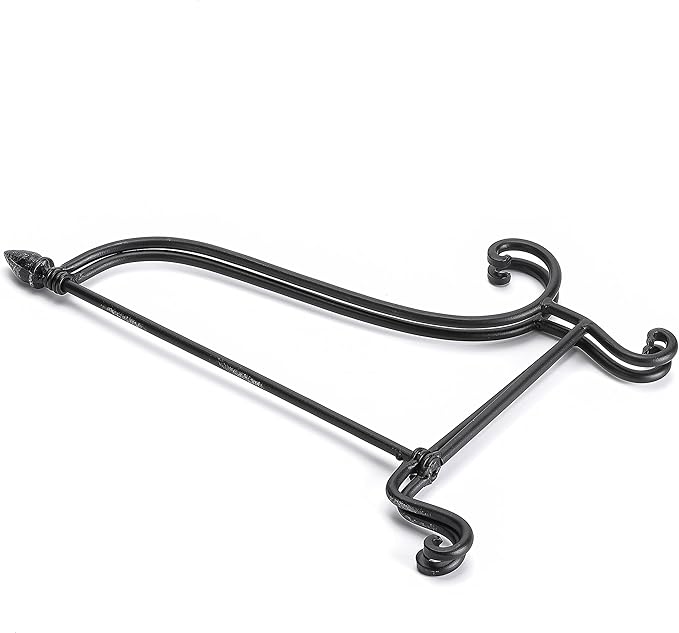 16" H Black Easel, Metal Plate Holder Display, Heavy Duty Picture Painting Frame, Metal Book Stand