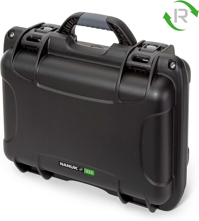 Nanuk R 915 Eco-Friendly Waterproof Hard Case with Lid Organizer and Dividers, Black