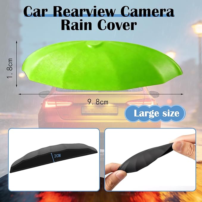 Easy Install Anti-Rain Cover for Reversing Cameras - Universal Silicone Shield, Safe Driving Support