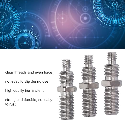 KIMISS 3Pcs 3/8 to 1/4in Male Threaded Screw Adapter Camera Tripod Mount Double Sided Standard Mounting Camera Screw Adapter Thread Camera Tripod Conversion Tripod Screw for Tripod PTZ