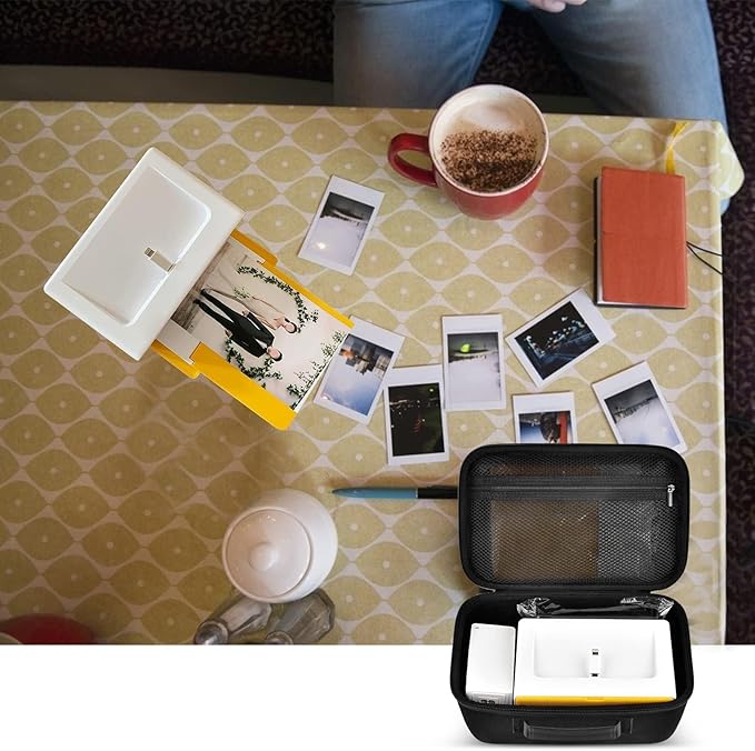 Case Compatible with Kodak Dock Plus for Liene M100 for Kodak Dock Premium Wi-Fi 4x6” Instant Photo Printer. Bluetooth Photo Printing Holder for Adapter, Cartridge, Paper, Power Cord (Box Only) -Black