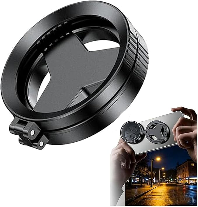 Anti-Glare Magnetic Phone Filter, 52mm CPL Polarizer, Foldable Portable Lens Attachment - Reduces Reflections & Enhances Colors for Phone