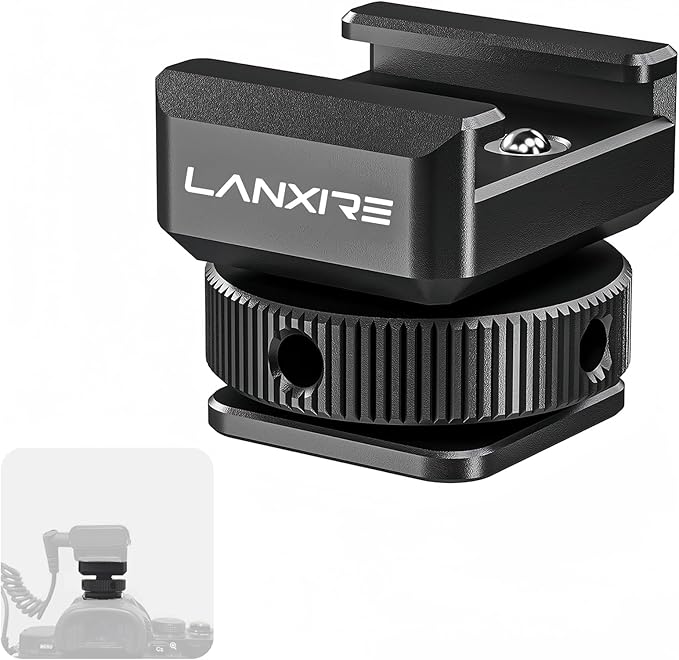 Cold Shoe Mount Adapter with Retractable Pins for Anti Drop Microphone Accessories, Fits for Camera Cage, Monitor, Microphone, LED Video Light and Other Photography Accessories