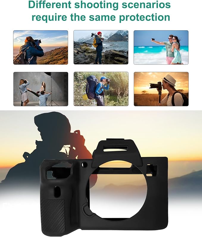 PULUZ Digital Camera Case for Sony A7III/A7S3/A7RIII/A7SIII Soft Silicone Rubber Protective The Camera Body Case Skin Camera Protector Cover (Red)