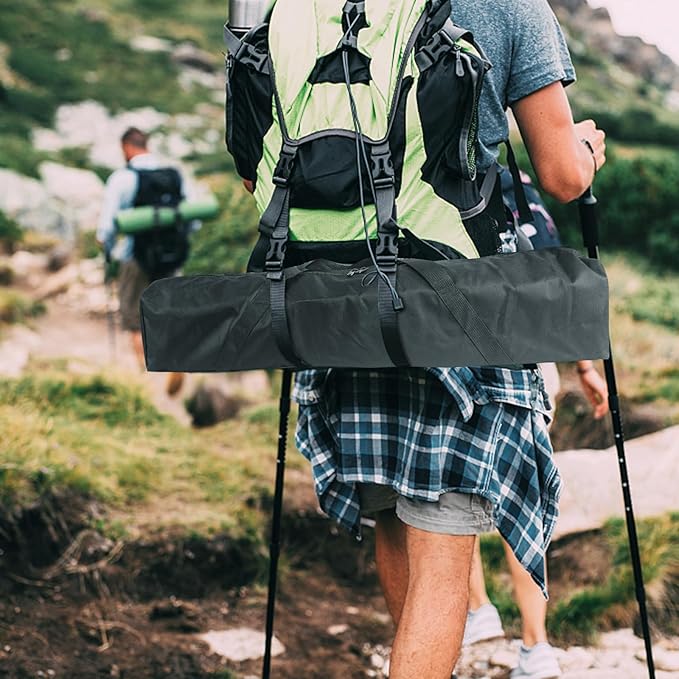 Tripod Carrying Case - 47 Inch 600D Oxford Tripod Bag with Shoulder Straps and Dual Handles Full Zippers for Lights, Cameras, Microphone Stands, Music Stands