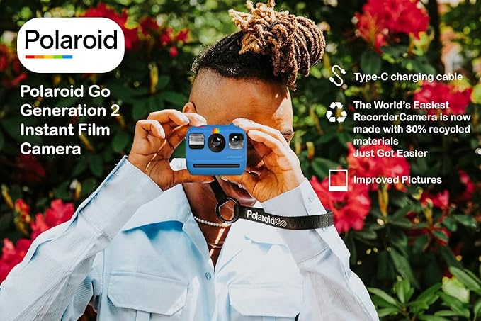 Polaroid Go Generation 2 - Mini Instant Film Camera - Blue (9147) - Only Compatible with Go Film