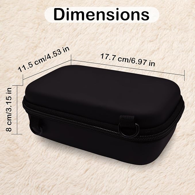 Instant Print Film Camera Case for Kid Cameras & Digital Video Camera, Hard Storage Holder Organizer Bag Compatible with ESOXOFFORE/Dylanto/Anchioo/MINIBEAR and More (Black)