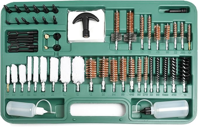 Universal Cleaning Kit for All Guns - Brushes for Pistol, Handgun, Shotgun, Rifle - Elite Brass Rods and Accessories for Men