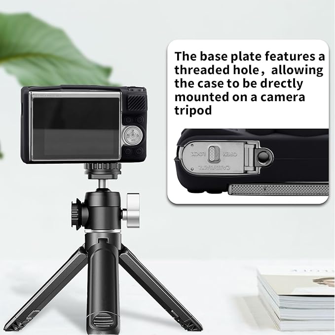 Easy Hood PowerShot SX740/SX730 Camera Case, Camera Cover Silicone Protective Case with Removable Lens Cover, Anti-scratch Soft Camera Body Skin,Black